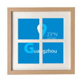 thumbnail image 1 of Guangzhou Geography Coordinates Travel Frame Wall Tabletop Display 4 Openings Picture, 1 of 3