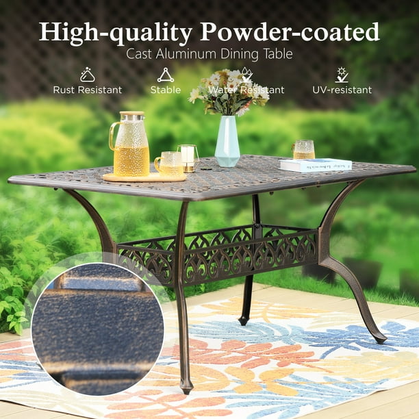 Sophia William 7-Piece Cast Aluminum Outdoor Patio Dining Set