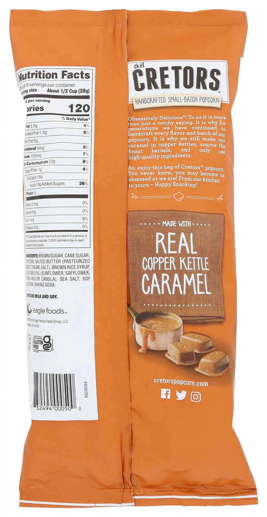 GH Cretors Popcorn Just Caramel Corn 8.0 OZ (Pack of 3)