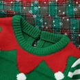 thumbnail image 6 of oqasdz Newborn Infant Baby Boys Girls Christmas Santa Knit Romper Sweater Long Sleeve Striped Jumpsuit Warm Winter Clothes Cozy Soft Daily Wear, 6 of 7