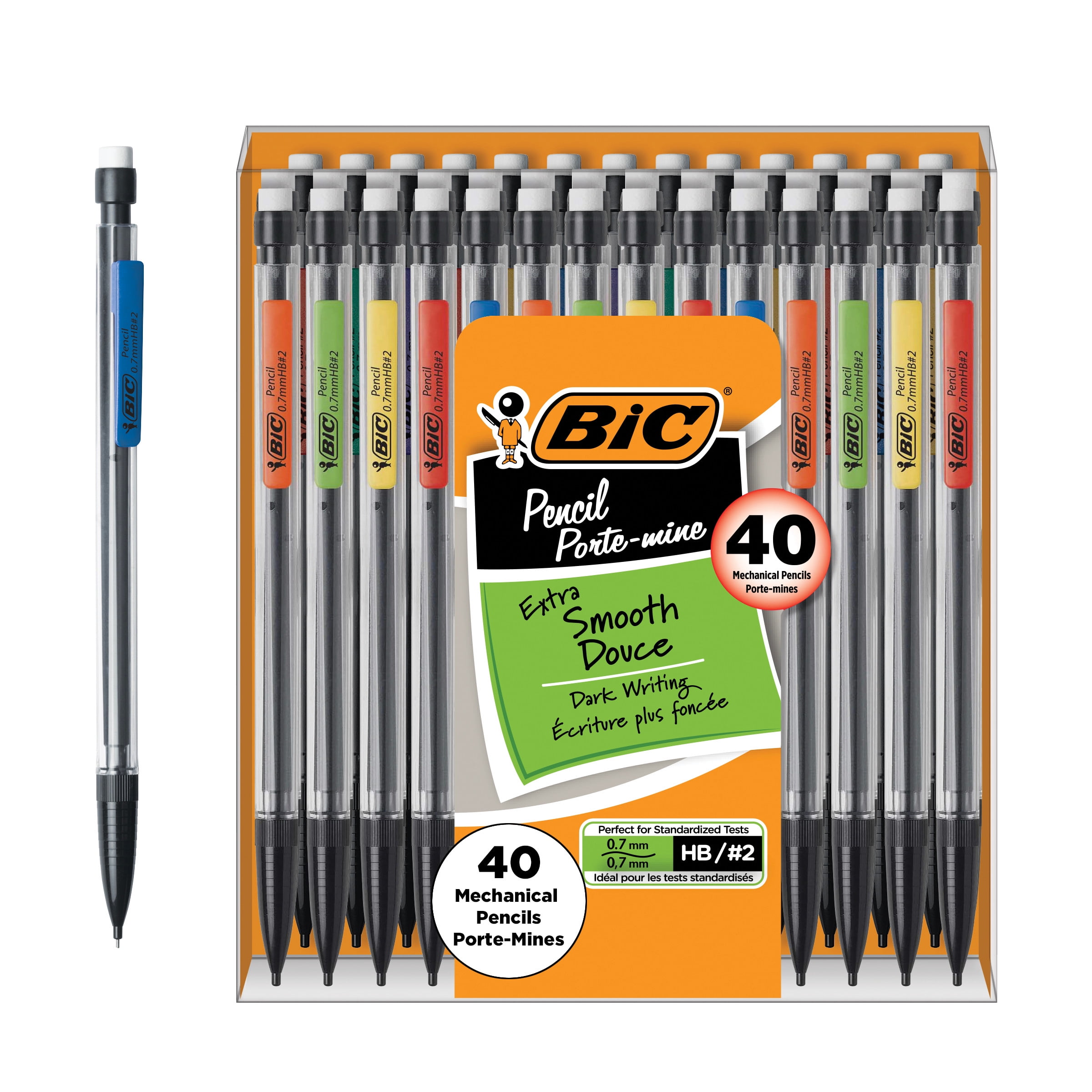 BIC Xtra Smooth No.2 Mechanical Pencil, Medium Point (0.7 mm), 40 Pack -  Walmart.com