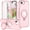 Pink, variant on For iPhone 17e 16e Magnetic Case with Screen Protector, Ring Holder Stand Matte Transparent Back Cover Compatible with Magsafe Full Body Shockproof Case for Apple iPhone 17e 16e 6.1", Purple