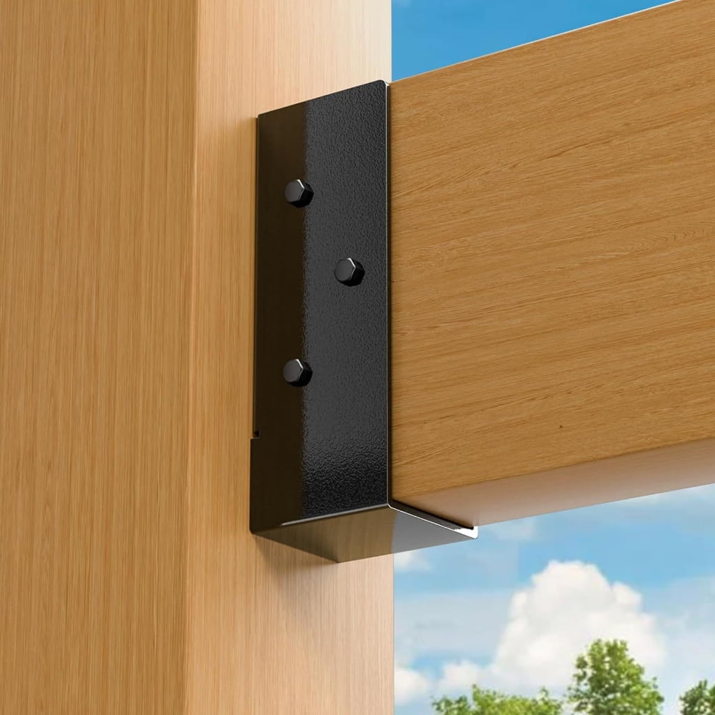 2Pcs Adjustable Fence Bracket Concealed Support Beam Hanger Flange Enduring