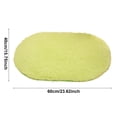 thumbnail image 3 of Denhf Fluffy Rug for Bedroom, Ultra Soft Washable Shaggy Oval Rug, Cozy Plush Area Rug for Home Living Room Kids Bedroom Nursery Dorm Decor, Cute Fuzzy Bedside Carpet, 23.6" x 15.8", Gray, 3 of 5