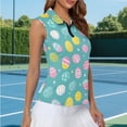thumbnail image 5 of Uorisanigo Cute Easter Egg Women's Golf Sleeveless Shirt Size XL Comfortable Versatile Athletic Workout Tops Quick Dry Soft Quarter Zip Pullover for Women, 5 of 7