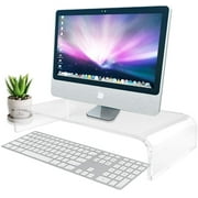 Monitor Stand, TINOMAR Premium Acrylic Monitor Stand Riser for iMac, PC, Desktop, Laptop, TV Screen, Printer. Sturdy