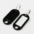thumbnail image 7 of Unique Bargains Key ID Label Tags Split Ring Keyring Keychain Black Hotel Office  Locker 20Pcs, 7 of 7