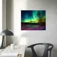 thumbnail image 3 of COMIO  Canvas Prints Northern Canvas Wall Art Green Aurora Borealis Painting Framed Nature Iceland Landscape Poster for Home Bathroom Bedroom Decor, 3 of 4