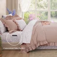 thumbnail image 5 of Amberspace Ruffle Design 7-piece Bed in a Bag Comforter Set with Sheets,Rose,King, 5 of 8