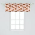 thumbnail image 2 of Ambesonne Safari Window Valance, Fun Tigers Pattern, 54" X 18", Blush Orange and Dark Grey, 2 of 3