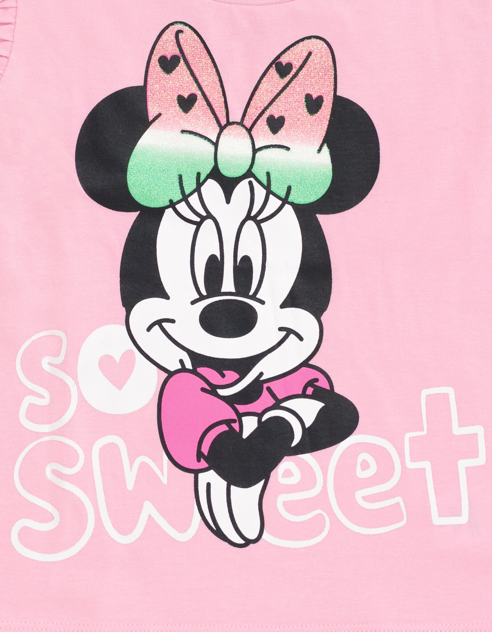 Disney Minnie Mouse Toddler Girls T-Shirt and Bike Shorts Twill Outfit Set 4T