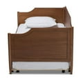 thumbnail image 3 of Bowery Hill Walnut Finished Wood Twin Size Daybed with Roll-Out Trundle, 3 of 9