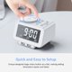 thumbnail image 5 of Digital Alarm Clock Radio - 0-100% Dimmer, Dual Alarm with Weekday/Weekend Mode, 6 Sounds Adjustable Volume, FM Radio w/Sleep Timer, 2 USB Charging Ports, Thermometer, Battery Backup(White), 5 of 6