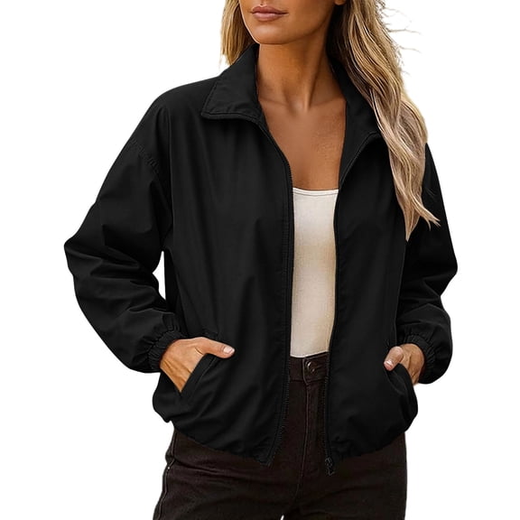Perfectbot Womens Windbreaker Jacket Waterproof Lightweight Bomber Jacket Hiking Camping Climbing Wear