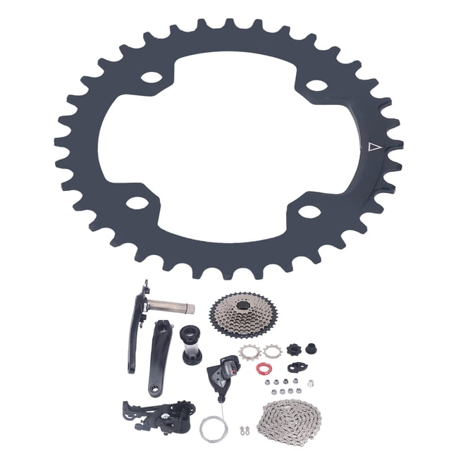 Flywheel Bike Kit, Speed Control 10 Speed Groupset Aluminium Alloy Crank High Strength For Bike Conversion