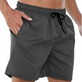 thumbnail image 6 of Shorts Men Summer Swim Trunks Dry Surf Boardshorts Bathing Suit With Mesh Lining Beach Shorts Cargo Shorts for Men Dark Gray M, 6 of 8