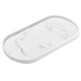 thumbnail image 1 of Bandeja para inodoro Luxspire, ovalada, de resina, color blanco, 1 of 7