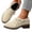 Beige, variant on Chunky Heel Penny Loafers for Women, Closed Pointed Toe Block Heels with Cross Buckle Strap, Slip On Classic Vintage Pumps Dress Shoes, Elegant for Work Office Party and Daily Wear