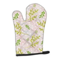 Caroline's Treasures Watercolor Leaves Pink Oven Mitt
