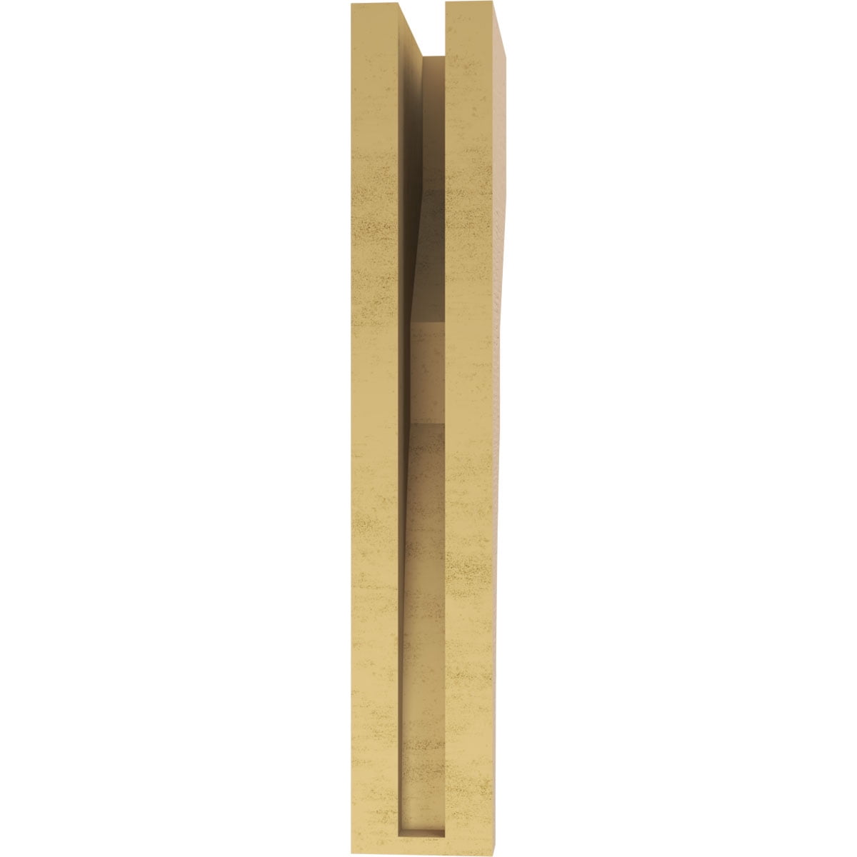 3"W x 6"D x 18"H Thin Monterey Rough Cedar Woodgrain TimberThane Corbel, Primed Tan