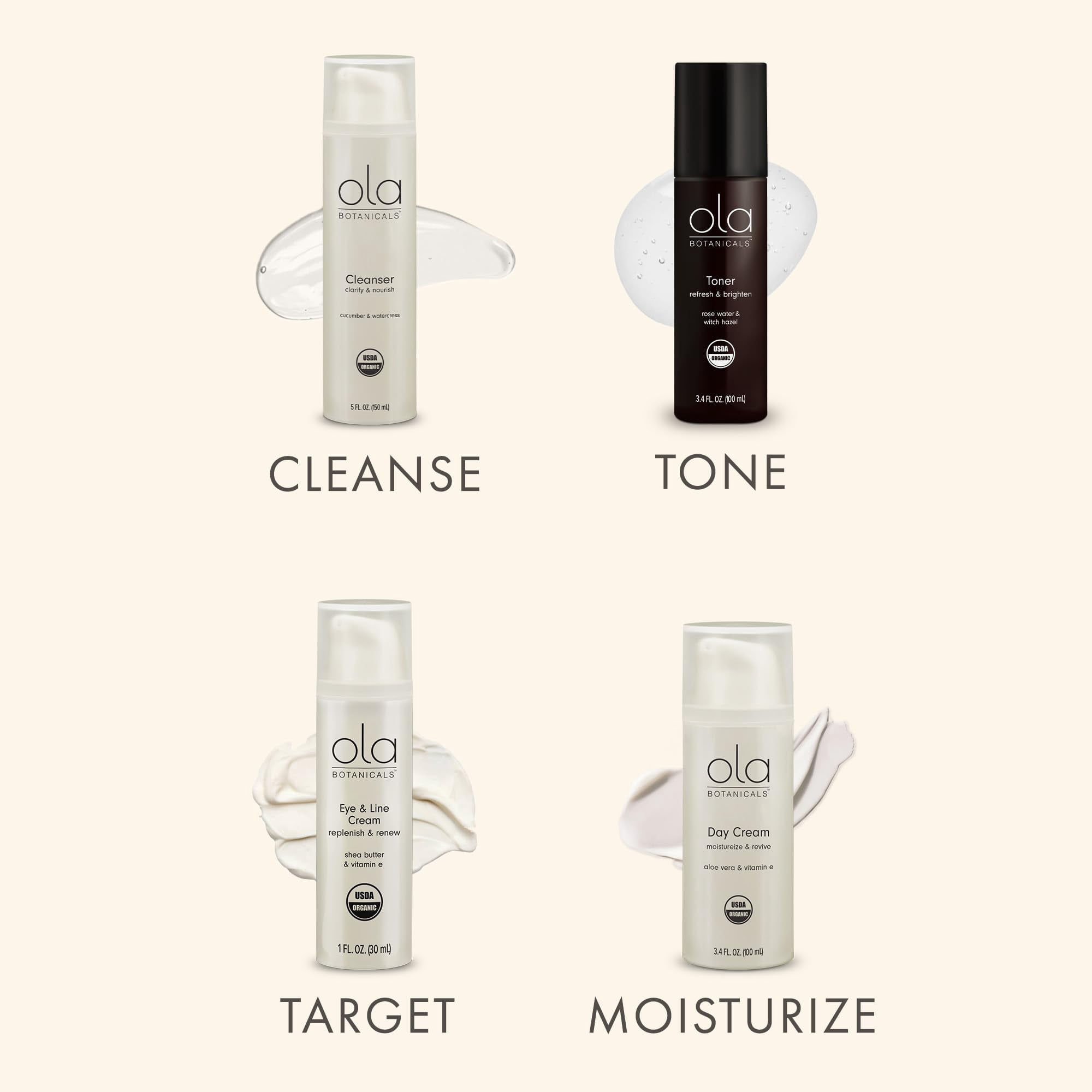 Ola Botanicals Toner (3.4 Fl. Oz), Aloe Vera & Rose Hip, Refresh & Brighten, Certified USDA Organic, Cruelty Free, Non-GMO, Dr. Mercola