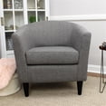 thumbnail image 2 of Pemberly Row 17.5" Traditional Polyester Fabric Club Chair in Gray, 2 of 6
