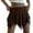 Brown, variant on Ndbuld Women's Pleated Mini Skirt Ladies' Solid Color Pleated Lace Lined Two-layer Sexy Skirt on Clearance,Brown,L