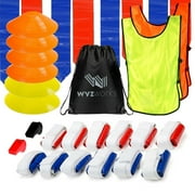 WYZworks 12 Player Flag Football Referee Set 12 Belts 36 Flags 6 cones 2 Tanks