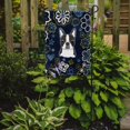 thumbnail image 2 of Blue Flowers Boston Terrier Flag Garden Size, 2 of 2
