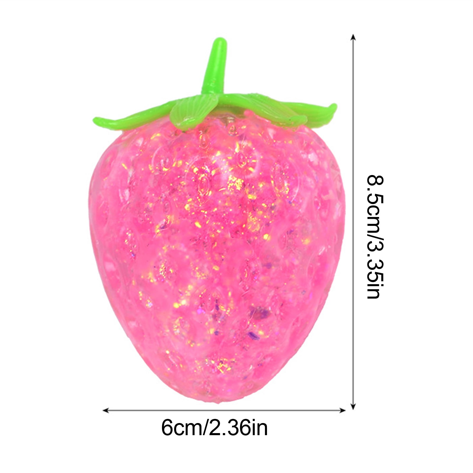 4PC Realistic Strawberry Squeeze Fidget, Slow Rising Food Stress Reliever Set, Soft Berry Simulation Hand Tools for Daily Relaxation and Anxiety Relief，Color