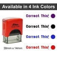 thumbnail image 2 of Printtoo Correct This Self Inking Rubber Stamp Pre,Inked Office Stamp, Home Office Business Stationery, 38 x 14 mm, Red, 2 of 5