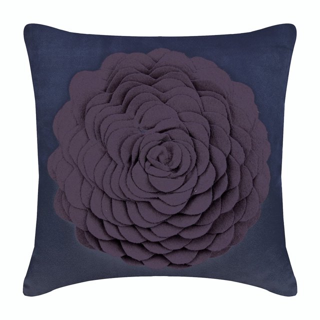 Fundas de cojín, funda de almohada morada, funda de almohada floral con rosas, funda de almohada de 35 x 35 cm (14 x 14 pulgadas), funda de almohada cuadrada de gamuza sintética para sofá, floral -