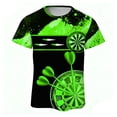 thumbnail image 4 of XIAOCHA Dartboard Print T Shirt For Men Crew Neck Short Sleeve Sports Leisure Graphic Tee, 4 of 4