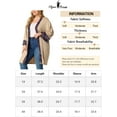 thumbnail image 6 of DARING DIVA Women's Plus Size Boho Relaxed Open Front Cardigans 4X Khaki, 6 of 6