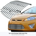 thumbnail image 3 of APS Compatible with Ford Fiesta 2011-2013 SE SEL Hatch Back & 13 Titanium Lower Bumper Stainless Steel Chrome Billet Grille Grill Insert F66882A, 3 of 7