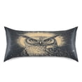 thumbnail image 3 of Dailycode Satin Pillow Case Standard Silk Pillow Cover for Hair and Skin Envelope Closure Owl with Sun 20"x26", 3 of 9