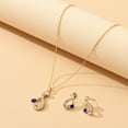 thumbnail image 3 of Fiudx Conjunto de Collar y Pendientes de Diamantes de Joyería de Moda para Mujer, 3 of 6