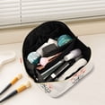 thumbnail image 2 of FORMRS Makeup Bag Travel Cosmetic Organizer for Women Fold Flat Zipper Pouch with Handle, Pink Flower, 2 of 8
