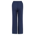 thumbnail image 4 of Celmia Womens Pants Vintage Drawstring Wide Leg Flared Casual Palazzo Trousers, 4 of 7