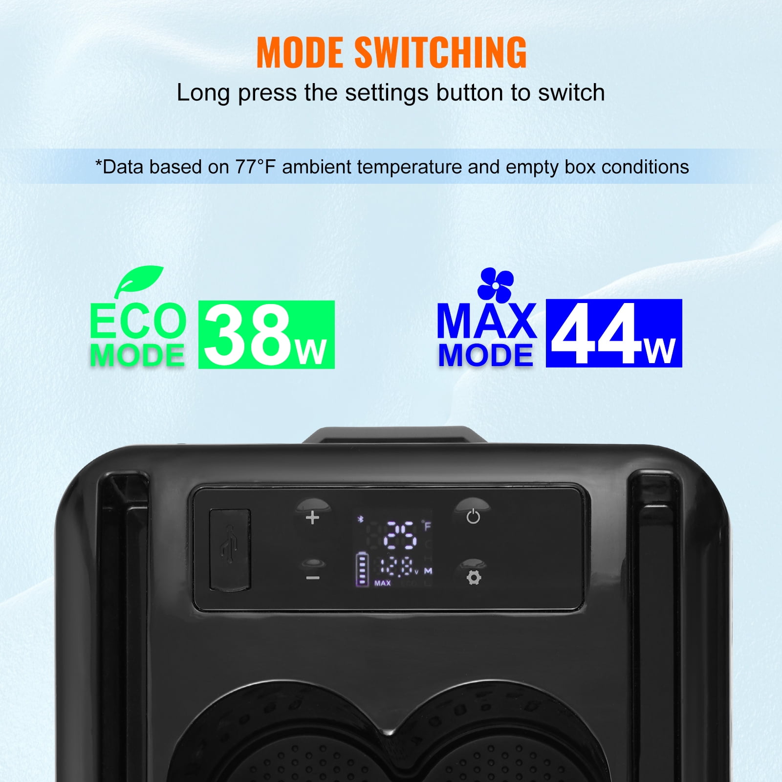 VEVOR Car Refrigerator, 12 Volt Car Armrest Refrigerator Fridge, 15 L Single Zone Portable Freezer, -4℉-68℉ Adjustable Range, 12/24V DC and 100-240V AC Compressor