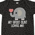 thumbnail image 4 of Inktastic Great Aunt Loves Me Elephant Boys or Girls Baby Bodysuit, 4 of 5