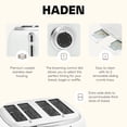 thumbnail image 3 of Haden Heritage 4 Slice Wide Slot Toaster & Coffee Maker, Ivory & Chrome, 3 of 10
