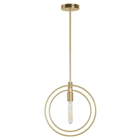 Nyla Single Light Brass Pendant