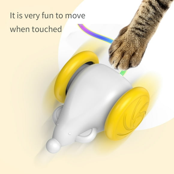 Juguetes de Gato Interactivos de Gato, Juguete de Gato Interactivo de Ratón Eléctrico Inteligente Colorido para la Mayoría de los Gatos y Gatitos Juguetes de Ejercicios