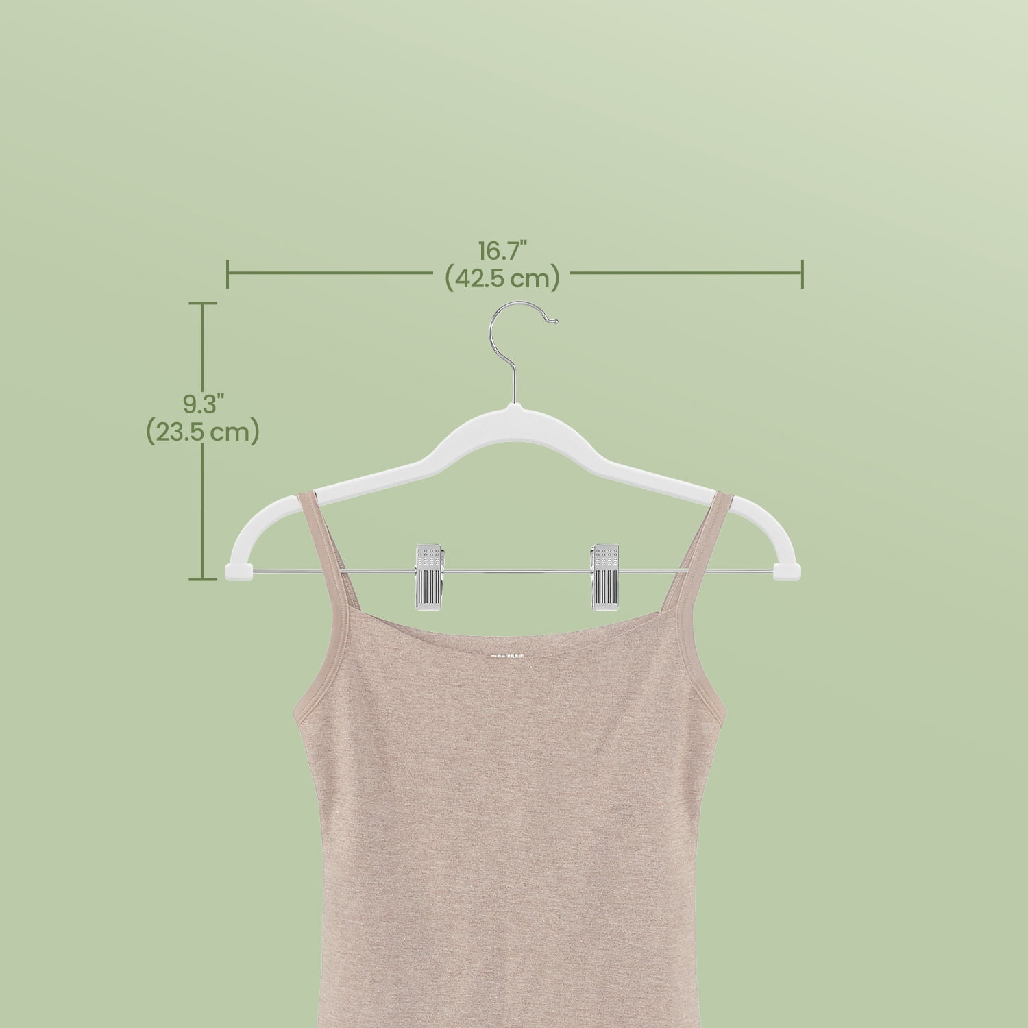 20 - Pack White Velvet Pants Hangers, 16.7 - Inch Long with Adjustable Clips. Heavy - Duty and Non - Slip, Ideal for Space - Saving Storage