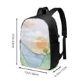 thumbnail image 4 of YFYANG 17" Laptop Backpack, Watercolor Sunset Pattern Fashion Travel Work Backpack with USB and Headphone Cable Interface for Men and Women, 4 of 8