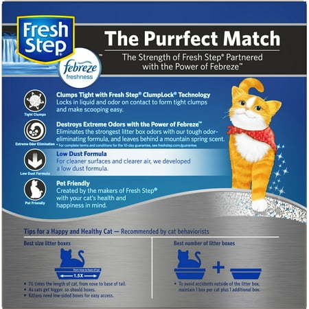 Fresh Step Extreme Scented Litter with the Power of Febreze, Clumping Cat Litter - Mountain Spring, 14 lbs
