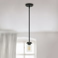 thumbnail image 5 of 5.75" Essential Modern Farmhouse Adjustable 1-Light Cylindrical Clear Glass Hanging Ceiling Pendant, Restoration Bronze, 5 of 8