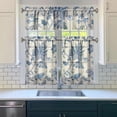 thumbnail image 3 of Wildflower Farmhouse Curtains 36 Inch - 3 Panel Rustic Bohemian Set with Vintage Floral Print, Rod Pocket Kitchen Window Drapes for Cottage Style, 3 of 6