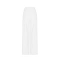 thumbnail image 6 of ZHYou Womens Linen-Blend Wide Leg Pants,High Waisted Flowy,Trousers with Pleated Detail,White,Size L, 6 of 7